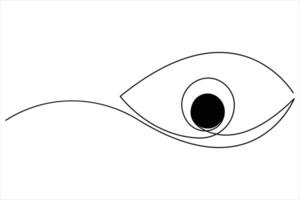 illustration continuous eye one line drawing vector