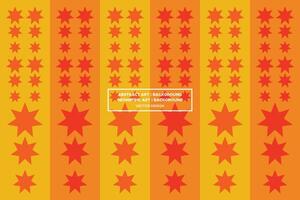 Geometric Pattern - Geometric Background - Abstract Background - Stars - Orange - Use in Website Design, Packaging, Wall Art, Wallpaper, Poster, Banner, Profile, Brochure, Apparel, Textiles vector