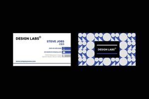 Geometric Business Card - Corporate Business Card - Geometric Pattern - Geometric Background - Circles - Blue - Use in Website Design, Packaging, Wallpaper, Poster, Banner, Profile, Brochure vector