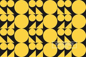Geometric Pattern - Geometric Background - Abstract Background - Circles - Yellow - Use in Website Design, Packaging, Wall Art, Wallpaper, Poster, Banner, Profile, Brochure, Apparel, Textiles vector