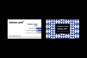 Geometric Business Card - Corporate Business Card - Geometric Pattern - Geometric Background - Triangles - Blue - Use in Website Design, Packaging, Wallpaper, Poster, Banner, Profile, Brochure vector