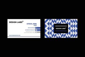 Geometric Business Card - Corporate Business Card - Geometric Pattern - Geometric Background - Triangles - Blue - Use in Website Design, Packaging, Wallpaper, Poster, Banner, Profile, Brochure vector
