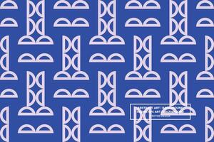 Geometric Pattern - Geometric Background - Abstract Background - Circles - Blue - Use in Website Design, Packaging, Wall Art, Wallpaper, Poster, Banner, Profile, Brochure, Apparel, Textiles vector