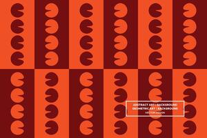 Geometric Pattern - Geometric Background - Abstract Background - Mixed Shapes - Orange - Use in Website Design, Packaging, Wall Art, Wallpaper, Poster, Banner, Profile, Brochure, Apparel, Textiles vector