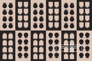 Geometric Pattern - Geometric Background - Abstract Background - Mixed Shapes - Brown - Use in Website Design, Packaging, Wall Art, Wallpaper, Poster, Banner, Profile, Brochure, Apparel, Textiles vector