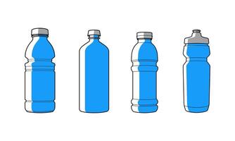 Simple illustration of a mineral water bottle. Suitable for packaging design for drinking water, energy drinks and carbonated beverages vector