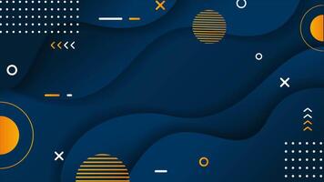 Retro abstract 80's 90's design pattern background. Memphis style with geometrical shapes of different vintage colors. video