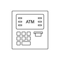 ATM machine icon vector