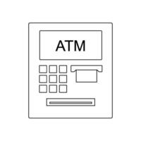 ATM machine icon vector