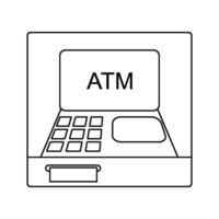 ATM machine icon vector