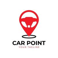car logo design. combination Steering wheel and map symbol or icon. Unique rudder logotype design template vector