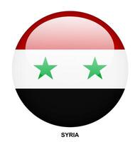 SYRIA flag button on white background vector