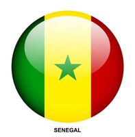 SENEGAL flag button on white background vector
