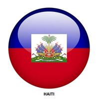 HAITI flag button on white background vector