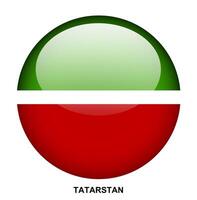 TATARSTAN flag button on white background vector