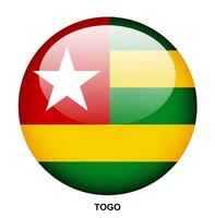 TOGO flag button on white background vector