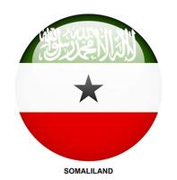 SOMALILAND flag button on white background vector