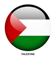 PALESTINE flag button on white background vector
