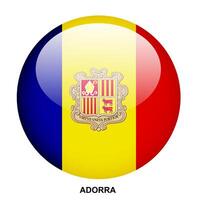 ADORRA flag button on white background vector