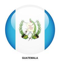 GUATEMALA flag button on white background vector
