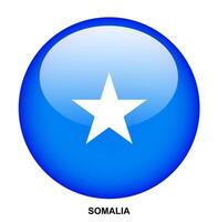 SOMALIA flag button on white background vector
