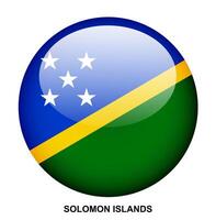 SOLOMON ISLANDS flag button on white background vector