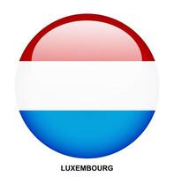 LUXEMBOURG flag button on white background vector