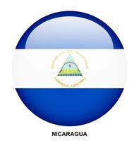 NICARAGUA flag button on white background vector