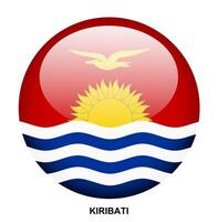 KIRIBATI flag button on white background vector
