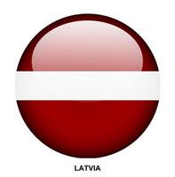 LATVIA flag button on white background vector