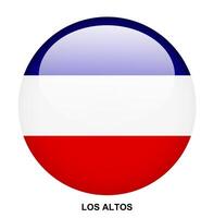 LOS ALTOS flag button on white background vector
