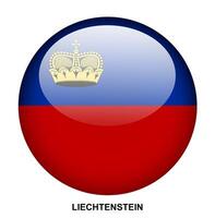 LIECHTENSTEIN flag button on white background vector