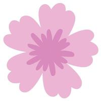 Hand drawn simple flower vector