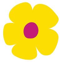 Hand drawn simple flower vector