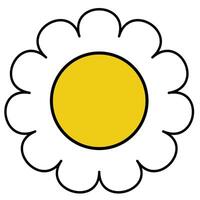 Hand drawn simple flower vector
