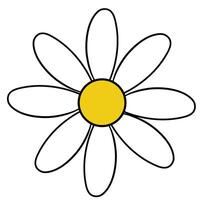 Hand drawn simple flower vector