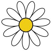 Hand drawn simple flower vector