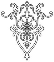 Graphic elements abstract black lines For assembling fabric patterns and producing carpets vector