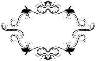 vintage frame design abstract outline Graphic elements vector