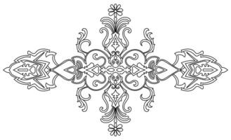 Graphic elements abstract black lines For assembling fabric patterns and producing carpets vector