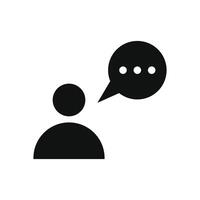 dialog person icon with speech bubble vector