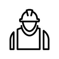 icon worker builder with helmet safety design template vector