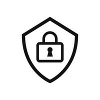 network safety icon design with lock and shield vector