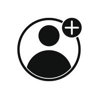 icon user add friend design template vector