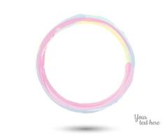Handwritten with color circle brush stroke backgrounds for business, banner, promotion and advertising. Abstract banners. Design illustration elements. - vector