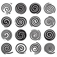 Hand-Drawn Swirls on Clean White Background, Variety of Shapes and Sizes vector
