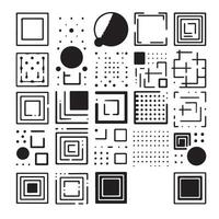 Sketchy Hand-Drawn Squares on Clean White Background, Variety of Shapes and Sizes vector