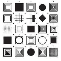 Sketchy Hand-Drawn Squares on Clean White Background, Variety of Shapes and Sizes vector