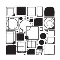 Sketchy Hand-Drawn Squares on Clean White Background, Variety of Shapes and Sizes vector