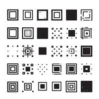 Sketchy Hand-Drawn Squares on Clean White Background, Variety of Shapes and Sizes vector